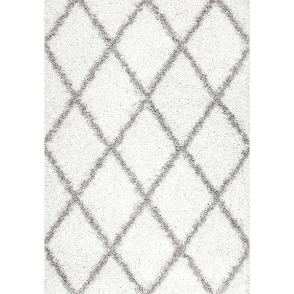 nuloom Tess Moroccan Shag Area Rug White