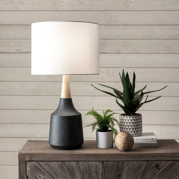Nuloom Torrance 28" Ceramic Table Lamp Light Taupe