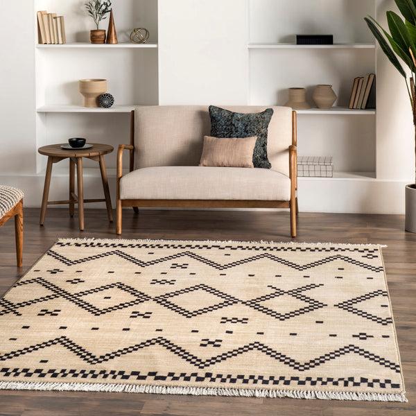 Nuloom Tracy Moroccan Tassel Area Rug Off White