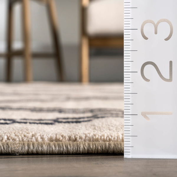 Nuloom Tracy Moroccan Tassel Area Rug Off White