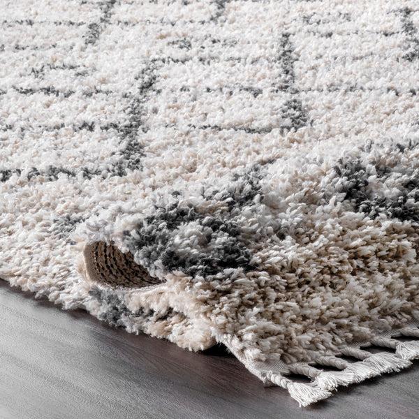 Nuloom Transitional Kristi Shag Area Rug Ivory