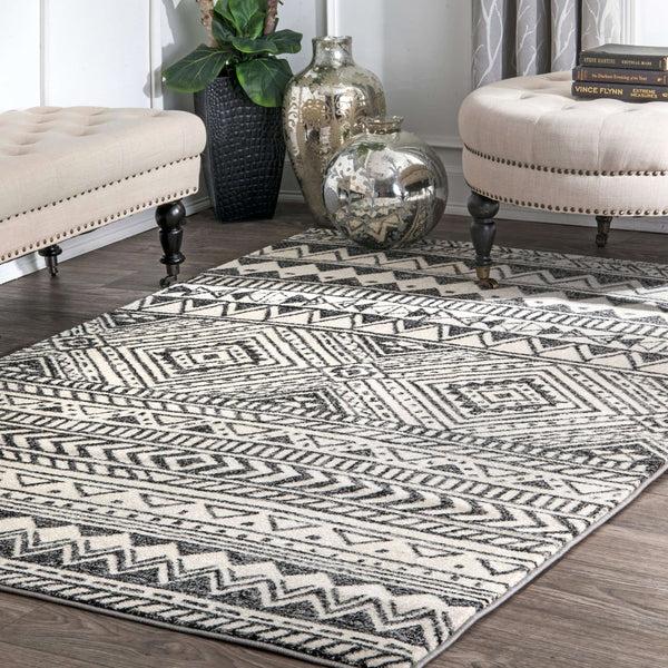 Nuloom Transitional Tribal Becky Dark Grey