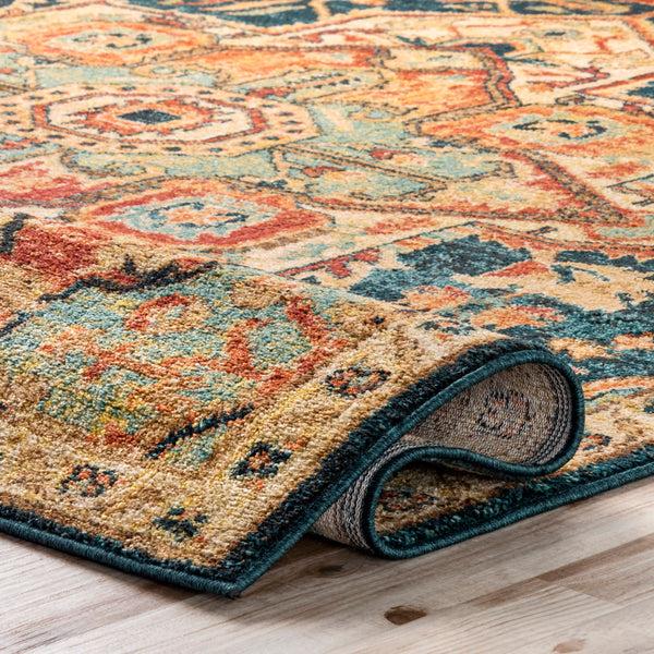 Nuloom Tribal Medallion Tabetha Rug Tan