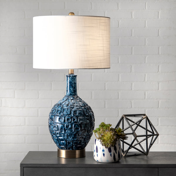 Nuloom Tucson 28" Ceramic Table Lamp Blue