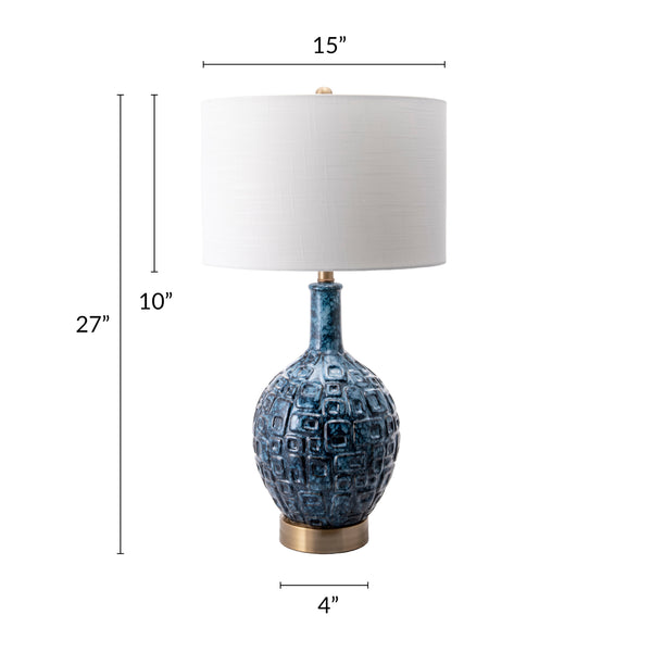 Nuloom Tucson 28" Ceramic Table Lamp Blue