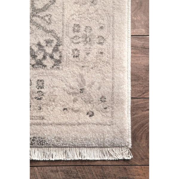 Nuloom Vintage Cassie Fringe Rug Beige