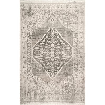 nuloom Vintage Cassie Fringe Rug Beige