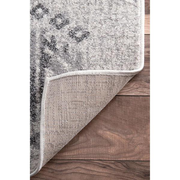 Nuloom Vintage Diamonds Caudle Rug Grey