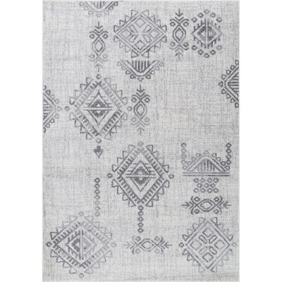 nuloom Vintage Diamonds Caudle Rug Grey