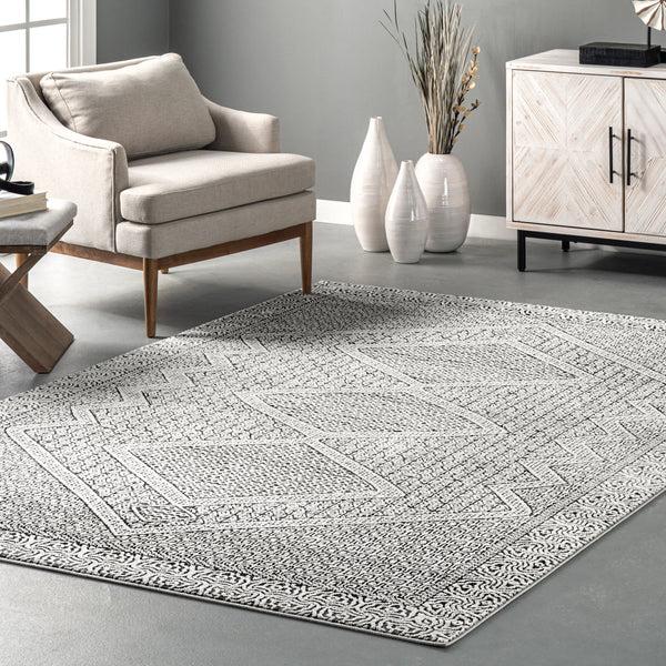 Nuloom Vintage Exie Area Rug Light Grey