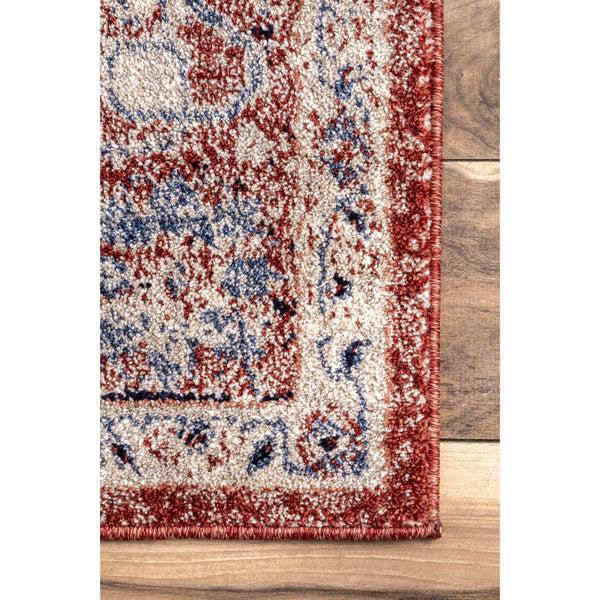 Nuloom Vintage Faded Evelyn Area Rug Red
