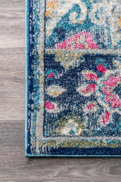 Nuloom Vintage Floral Kiyoko Area Rug Blue