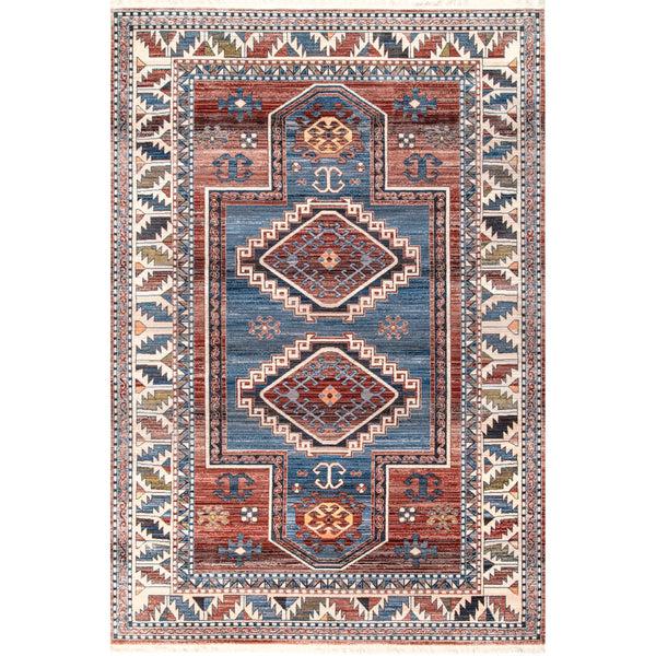 nuloom Vintage Kathryn Aztec Tassel Area Rug Blue