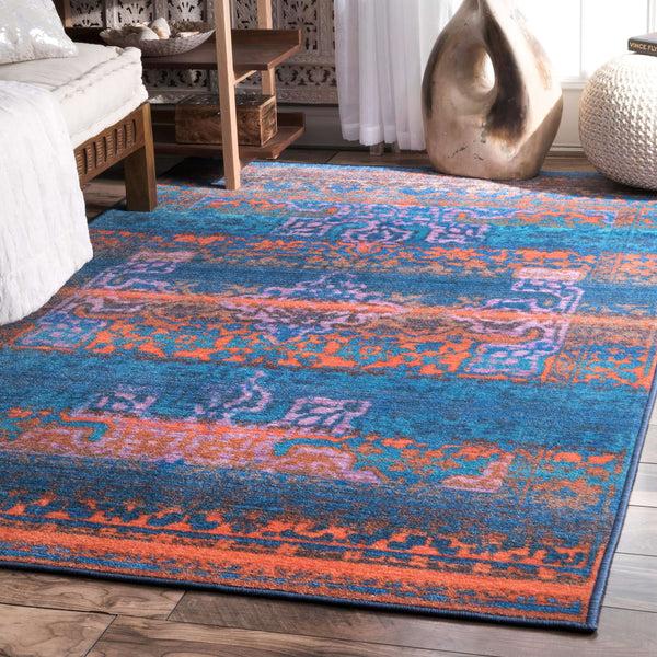 Nuloom Vintage Lakenya Area Rug Navy Blue