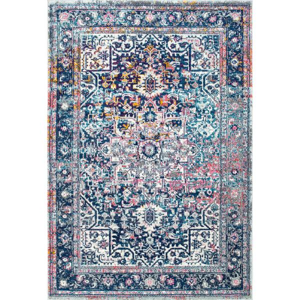 nuloom Vintage Lilah Medallion Area Rug Blue