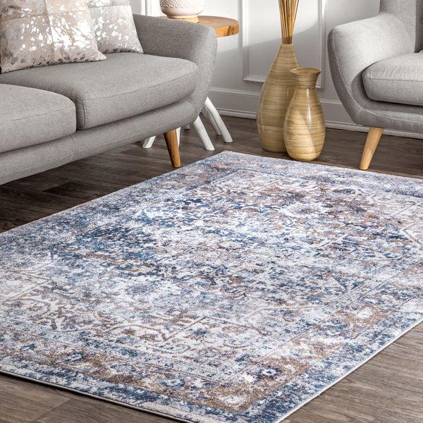Nuloom Vintage Lilah Medallion Area Rug Blue