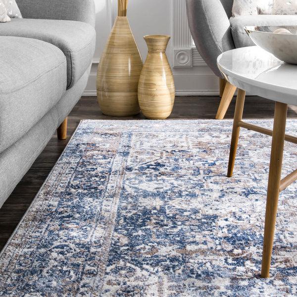 Nuloom Vintage Lilah Medallion Area Rug Blue