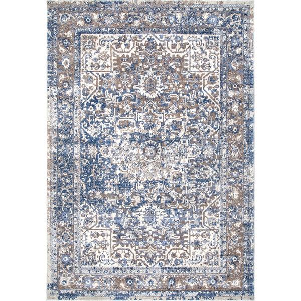 nuloom Vintage Lilah Medallion Area Rug Blue