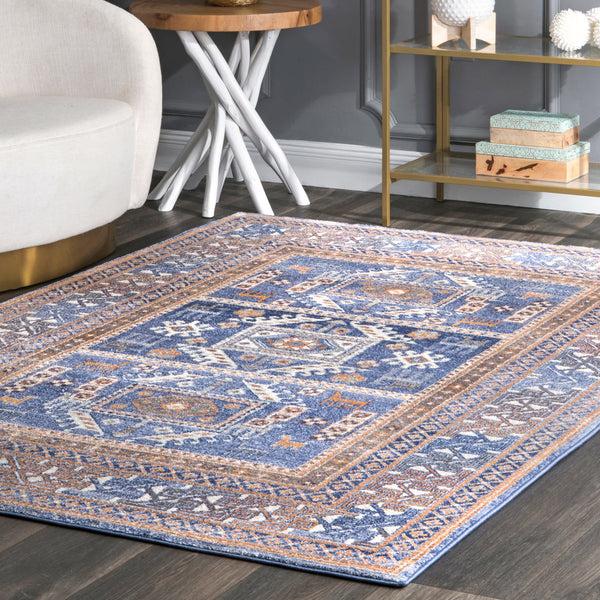Nuloom Vintage Lorena Tribal Navy