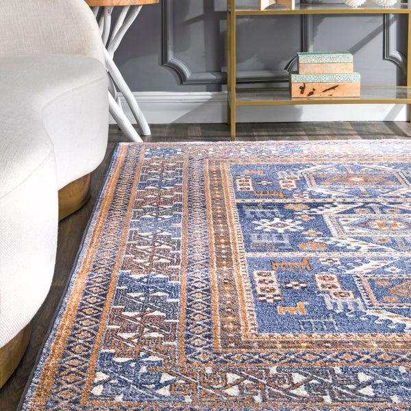 Nuloom Vintage Lorena Tribal Navy