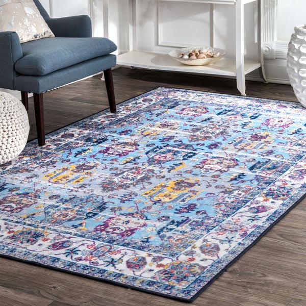 Nuloom Vintage Lynette Area Rug Light Blue