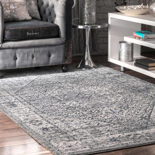 Nuloom Vintage Medallion Doris Area Rug Grey