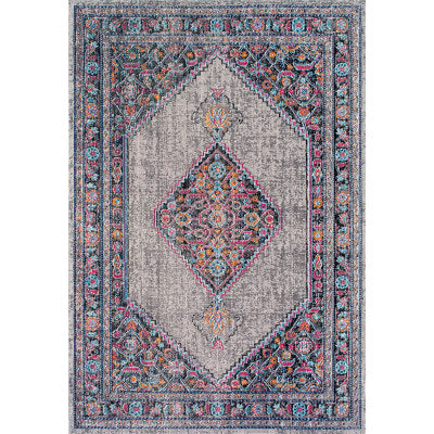 nuloom Vintage Medallion Dortha Grey