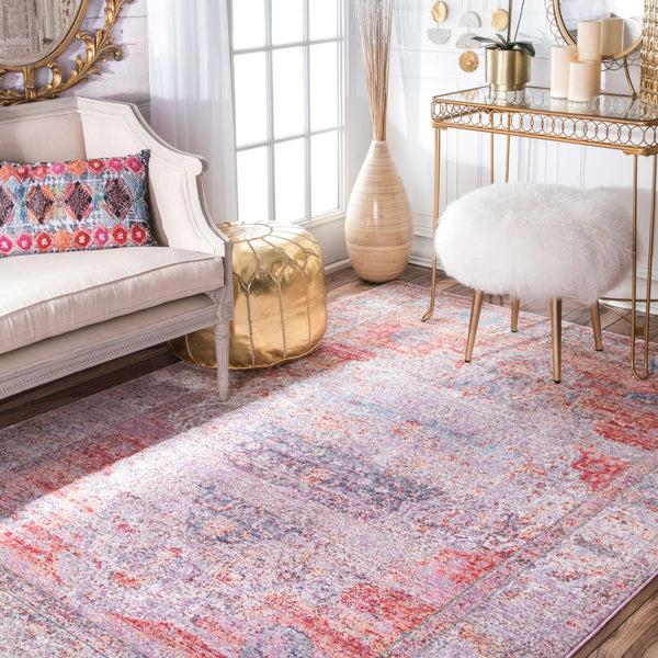 Nuloom Vintage Medallion Elmer Area Rug Blush