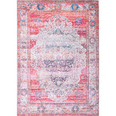 nuloom Vintage Medallion Elmer Area Rug Blush