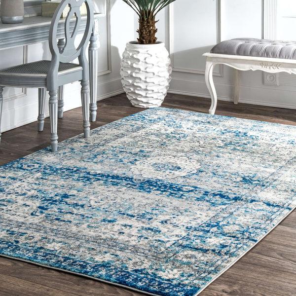 Nuloom Vintage Medallion Lela Blue