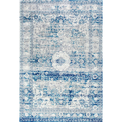 nuloom Vintage Medallion Lela Blue