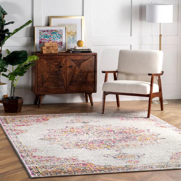 Nuloom Vintage Medallion Leola Area Rug Pink