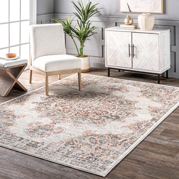 Nuloom Vintage Medallion Liliana Area Rug Beige
