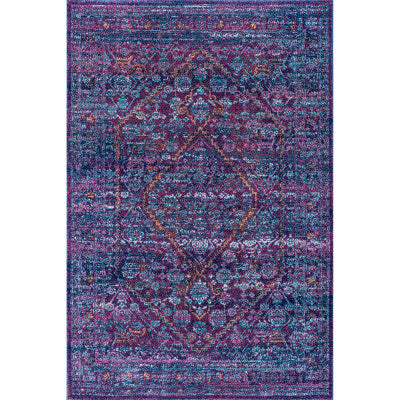 nuloom Vintage Medallion Rima Purple
