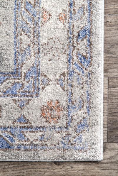 Nuloom Vintage Rebecca Floral Blue