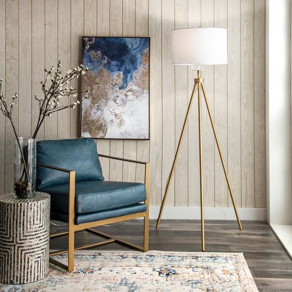 Nuloom Wales 66" Metal Floor Lamp Gold