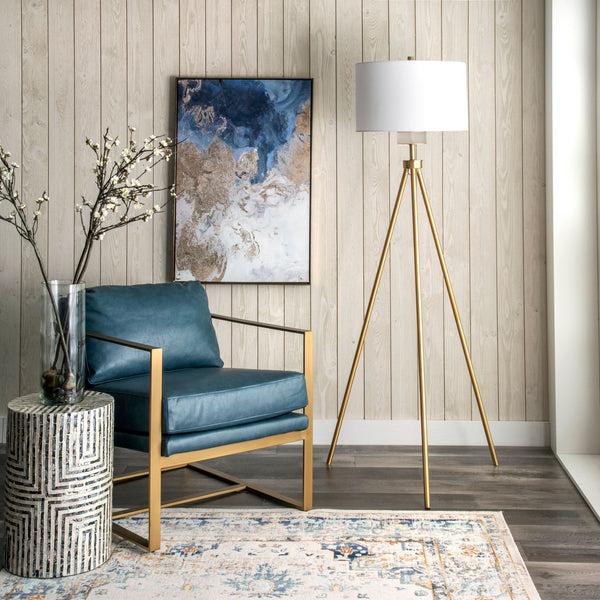 Nuloom Wales 66" Metal Floor Lamp Gold