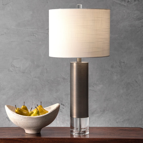 Nuloom Warwick 28" Metal Table Lamp Grey