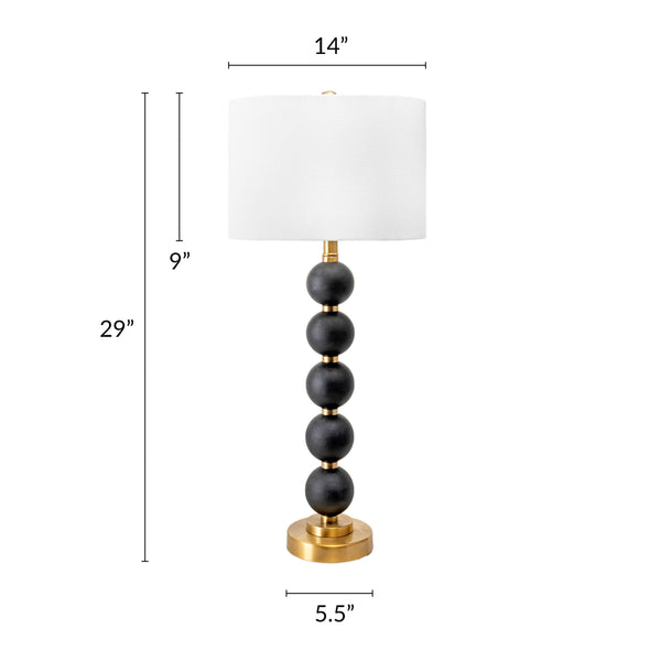 Nuloom Waverly 31" Iron Table Lamp Black