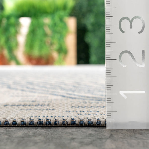 Nuloom Wavy Chevron Outdoor Area Rug Blue