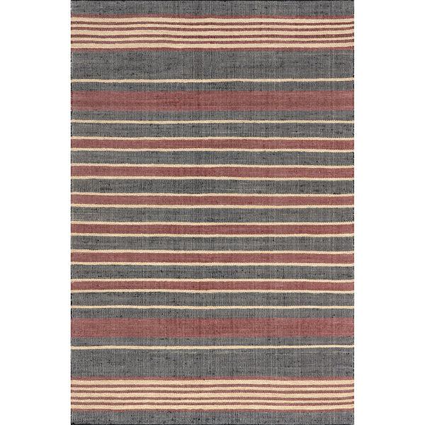 nuloom Wendi Striped Jute and Wool Area RUg Gray