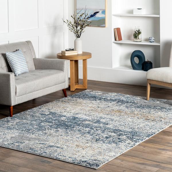 Nuloom Wilde Abstract Distressed Area Rug Blue