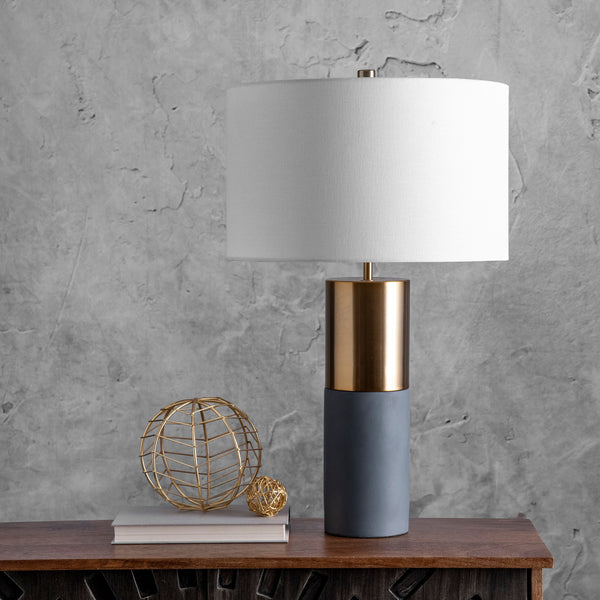 Nuloom Wilmot 24" Concrete & Iron Table Lamp Brass