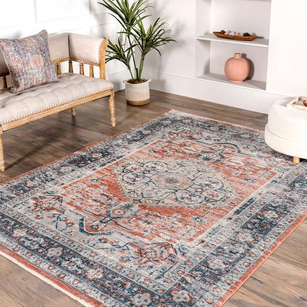 Nuloom Zara Vintage Medallion Area Rug Rust