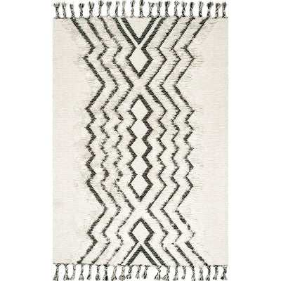 nuloom Zariah Shaggy Chevrons Ivory