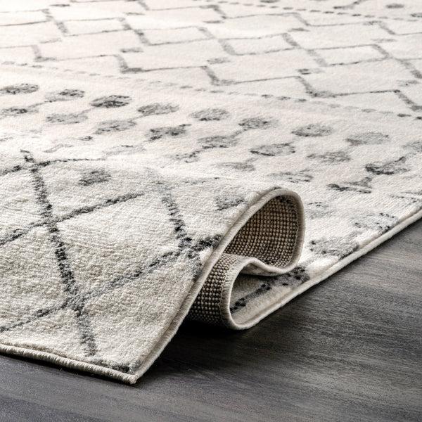 Nuloom Zola Geometric Moroccan Area Rug Gray