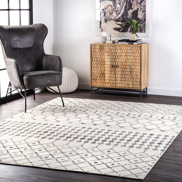 Nuloom Zola Geometric Moroccan Area Rug Gray