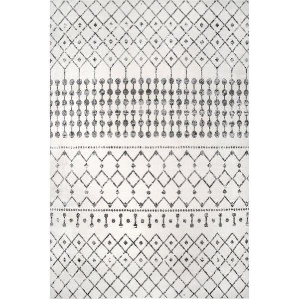 nuloom Zola Geometric Moroccan Area Rug Gray