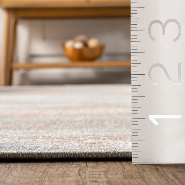 Nuloom Ophelia Vintage Geometric Machine Washable Area Rug Beige