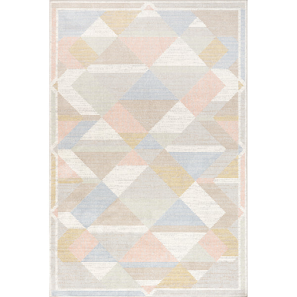 nuloom Ophelia Vintage Geometric Machine Washable Area Rug Beige